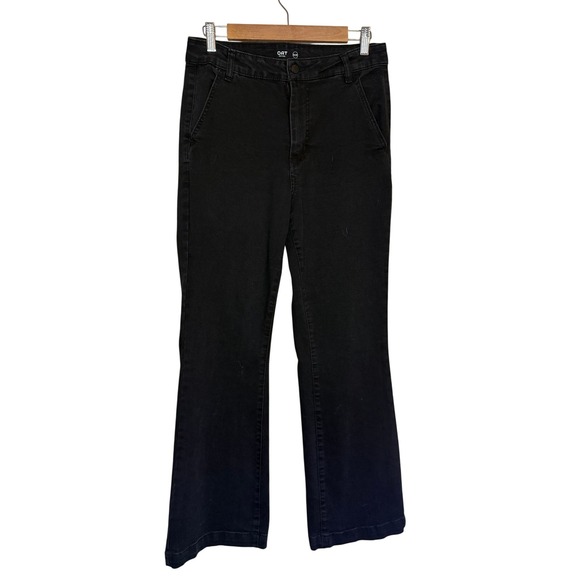 OAT New York Jean Women 8/29 Black Bootcut High Rise Stretch Denim Trouser Pants - Picture 1 of 9